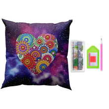 Load image into Gallery viewer, 5D Diamond Painting Pillow Cover 30x30cm Mandala Heart