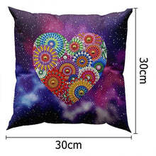 Load image into Gallery viewer, 5D Diamond Painting Pillow Cover 30x30cm Mandala Heart