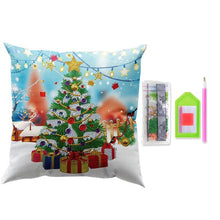 Load image into Gallery viewer, 5D Diamond Painting Pillow Cover 30x30cm Christmas Tree