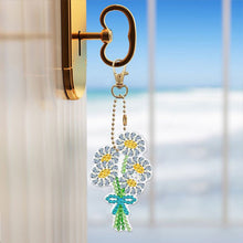 Load image into Gallery viewer, 5D Diamond Painting Keychain Flower Bouquet 5 Pieces