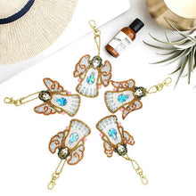 Load image into Gallery viewer, 5D Diamond Painting Keychain Angel 5 Pieces