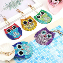 Load image into Gallery viewer, 5D Diamond Art Keychain Owls 5 Pieces