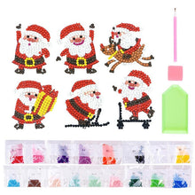 Load image into Gallery viewer, 5D Diamond Painting Sticker Set Santas for Kids