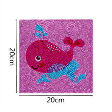 Load image into Gallery viewer, 5D Children's Diamond Painting Whale with Picture Frame