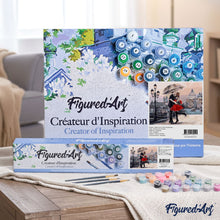 Load image into Gallery viewer, paint by numbers | Romantic Kiss in the rain | cities intermediate romance | FiguredArt