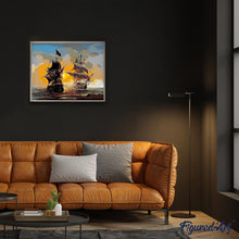 Load image into Gallery viewer, paint by numbers | Battleship | intermediate ships and boats | FiguredArt