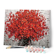 Load image into Gallery viewer, paint by numbers | Abstract Red Flowers | flowers intermediate | FiguredArt