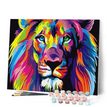 Load image into Gallery viewer, paint by numbers | Lion Pop Art | animals beginners easy lions Pop Art | FiguredArt