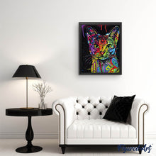Load image into Gallery viewer, Paint by numbers | Modern Fractal Cat | animals cats intermediate Pop Art | Figured'Art