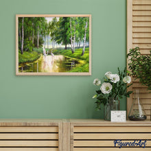 Load image into Gallery viewer, paint by numbers | Herons in the pond | advanced landscapes | FiguredArt