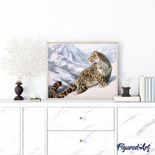 Load image into Gallery viewer, paint by numbers | Snow Leopard | animals intermediate leopards | FiguredArt