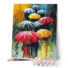 Load image into Gallery viewer, paint by numbers | Farandole of Umbrellas | cities easy | FiguredArt