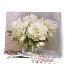 Load image into Gallery viewer, paint by numbers | White Peonies | flowers intermediate | FiguredArt