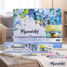 Load image into Gallery viewer, paint by numbers | Sailboats at the Port | intermediate landscapes ships and boats | FiguredArt