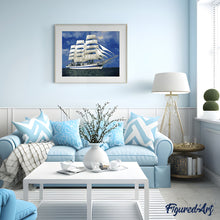 Load image into Gallery viewer, paint by numbers | White Sailboat | easy ships and boats | FiguredArt