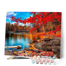 Load image into Gallery viewer, paint by numbers | River and Autumn Forest | advanced landscapes | FiguredArt
