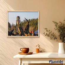 Load image into Gallery viewer, paint by numbers | Tower in the Forest | advanced landscapes | FiguredArt