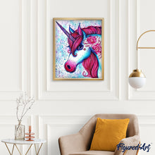 Load image into Gallery viewer, paint by numbers | Red Unicorn | animals intermediate kids unicorns | FiguredArt