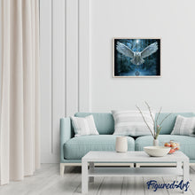 Load image into Gallery viewer, paint by numbers | Owl and Cross Necklace | advanced animals owls | FiguredArt