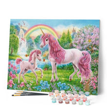 Load image into Gallery viewer, paint by numbers | Unicorns and Rainbow | advanced animals kids unicorns | FiguredArt