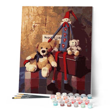 Load image into Gallery viewer, paint by numbers | Teddy bears and Marionnette | bears easy | FiguredArt