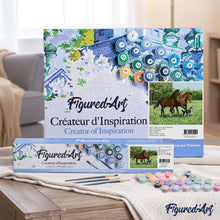 Load image into Gallery viewer, paint by numbers | Two Horses And Dog | animals dogs horses intermediate | FiguredArt