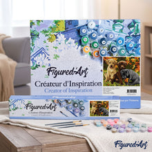 Load image into Gallery viewer, paint by numbers | Three Dogs | animals dogs intermediate | FiguredArt