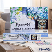 Load image into Gallery viewer, paint by numbers | Owl with a cookie | animals intermediate owls | FiguredArt
