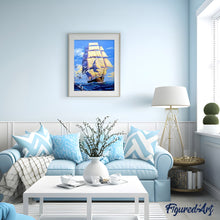 Load image into Gallery viewer, paint by numbers | Boat and Seagulls | advanced ships and boats | FiguredArt