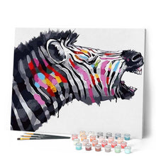Load image into Gallery viewer, paint by numbers | Zebra with Colors | animals easy zebras | FiguredArt