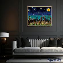 Load image into Gallery viewer, paint by numbers | Starry Night with Animals | animals easy ships and boats | FiguredArt