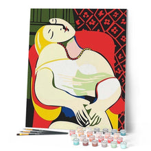 Load image into Gallery viewer, paint by numbers | Picasso The Dream | beginners easy famous paintings picasso | FiguredArt
