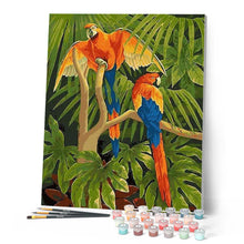 Load image into Gallery viewer, paint by numbers | Parrots in the Jungle | animals birds easy parrots | FiguredArt