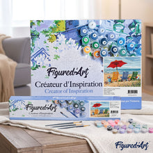 Load image into Gallery viewer, paint by numbers | Beach Chairs | easy landscapes | FiguredArt