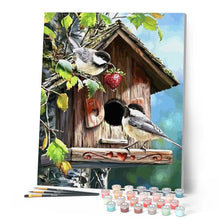 Load image into Gallery viewer, paint by numbers | Bird House | animals birds intermediate | FiguredArt