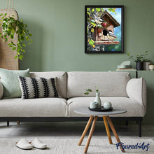 Load image into Gallery viewer, paint by numbers | Bird House | animals birds intermediate | FiguredArt