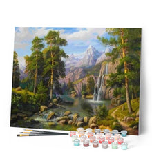 Load image into Gallery viewer, paint by numbers | Waterfalls in the forest | intermediate landscapes | FiguredArt