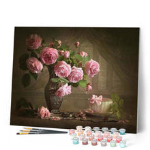 Load image into Gallery viewer, paint by numbers | Retro flowers | flowers intermediate | FiguredArt