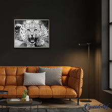 Load image into Gallery viewer, paint by numbers | Leopard Black And White | animals intermediate leopards | FiguredArt