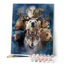 Load image into Gallery viewer, paint by numbers | Forest Animals | advanced animals bears wolves | FiguredArt