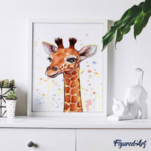 Load image into Gallery viewer, paint by numbers | Brown Giraffe | animals easy giraffes | FiguredArt