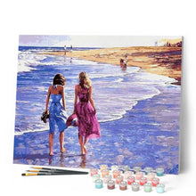 Load image into Gallery viewer, paint by numbers | Beach Walk | intermediate landscapes | FiguredArt