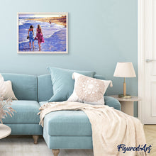 Load image into Gallery viewer, paint by numbers | Beach Walk | intermediate landscapes | FiguredArt