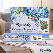 Load image into Gallery viewer, paint by numbers | Pink Flamingo and Flowers | birds easy flamingos flowers | FiguredArt