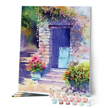 Load image into Gallery viewer, paint by numbers | In front of flowers | flowers intermediate | FiguredArt