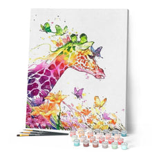 Load image into Gallery viewer, paint by numbers | Modern and Colorful Giraffe | animals easy giraffes | FiguredArt