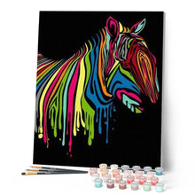 Load image into Gallery viewer, paint by numbers | Colorful Zebra Art | animals easy Pop Art zebras | FiguredArt