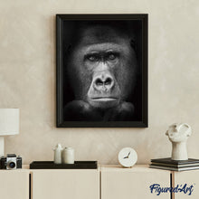 Load image into Gallery viewer, paint by numbers | Gorilla Black And White | advanced animals monkeys | FiguredArt