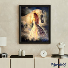 Load image into Gallery viewer, paint by numbers | Girl And Horse | advanced animals horses | FiguredArt
