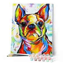 Load image into Gallery viewer, paint by numbers | Dog Portrait | animals dogs intermediate Pop Art | FiguredArt